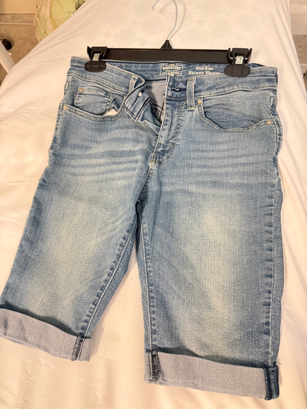Signature by Levi Strauss Light Blue Denim Skinny Shorts